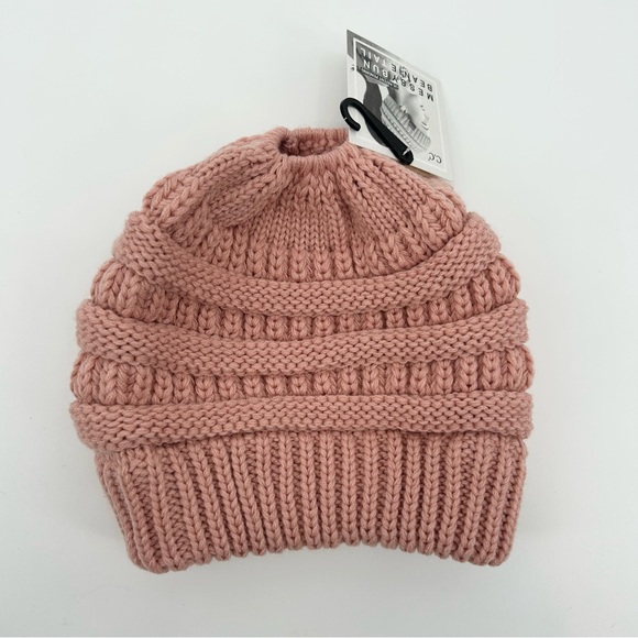 CC Messy Bun Beanie Hat - Picture 2 of 3